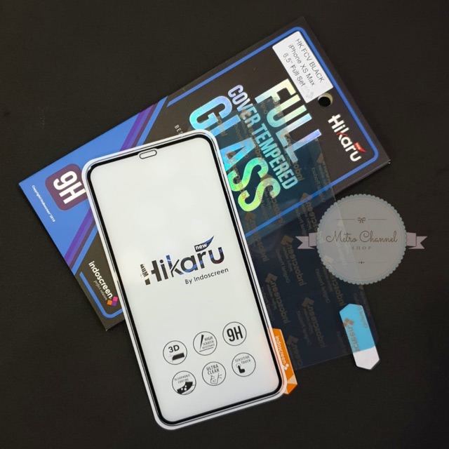 Anti Gores FullSet Ip  Xs Max Premium Tempered Glass Indoscreen Hikaru