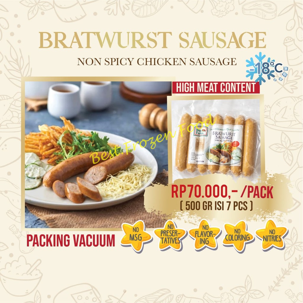 

Bratwurst Sausage (Non-Spicy Chicken Sausage)