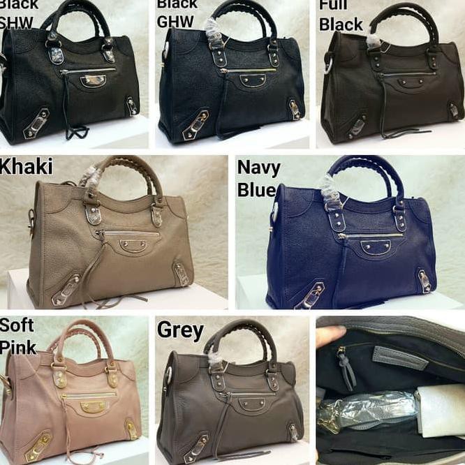 oaia balenciaga edge 38cm grained leather hand bag / tas wanita branded q4nq