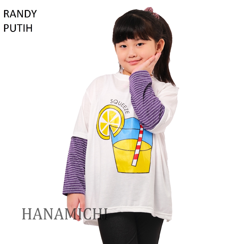 Hanamichi RANDY Kaos Anak Lengan Panjang Sablon