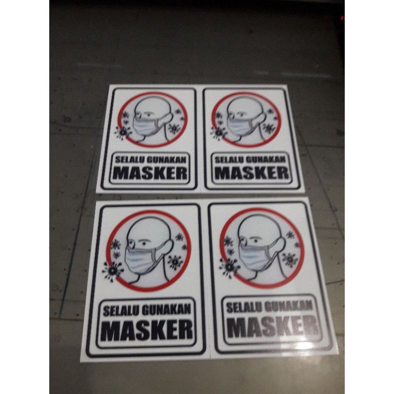 

Sign Board Sign label acrylic papan rambu selalu pakai masker
