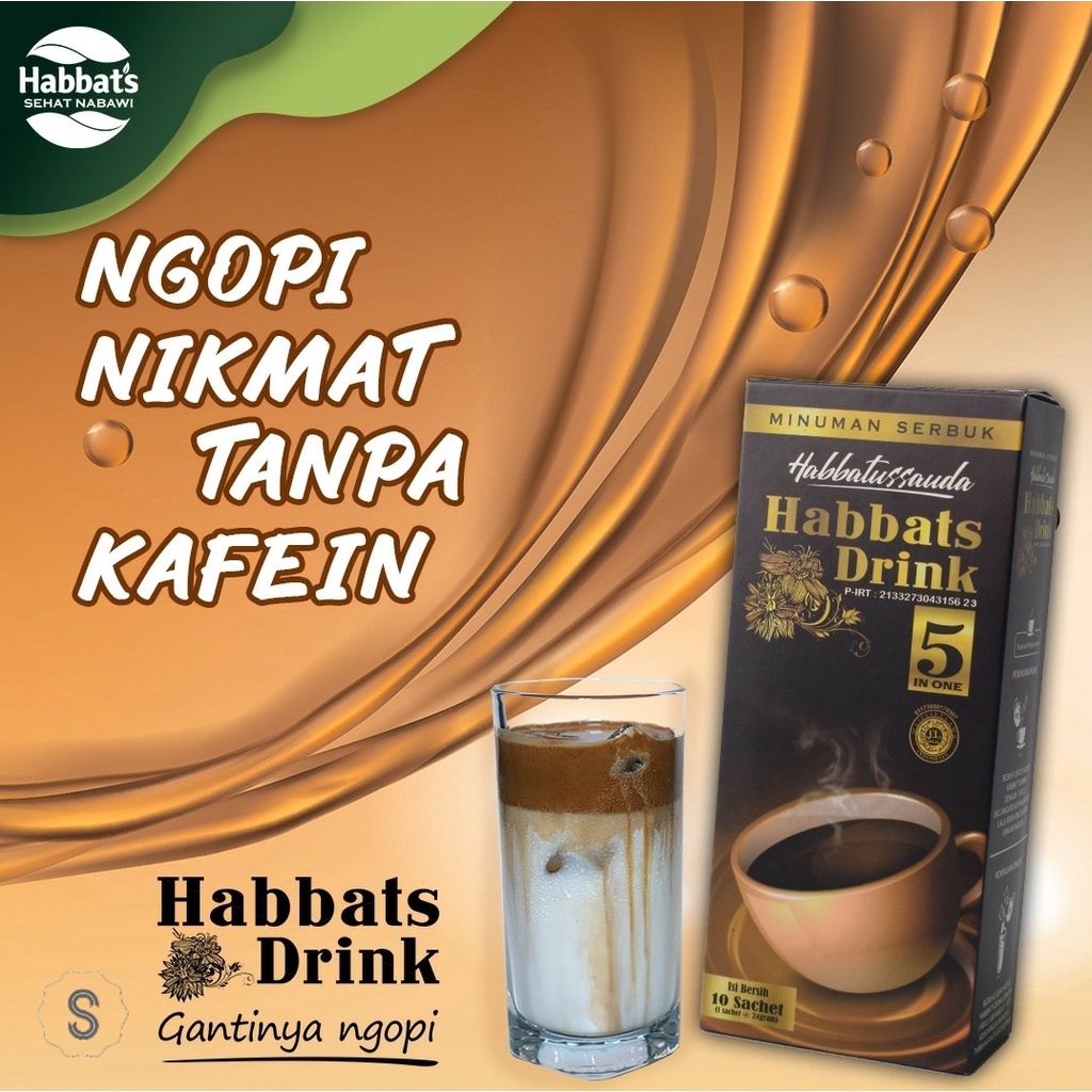 Habbats Drink 5 in 1 Minuman Habbatussauda Dengan Madu Plus Gula Aren Kopi Ra...
