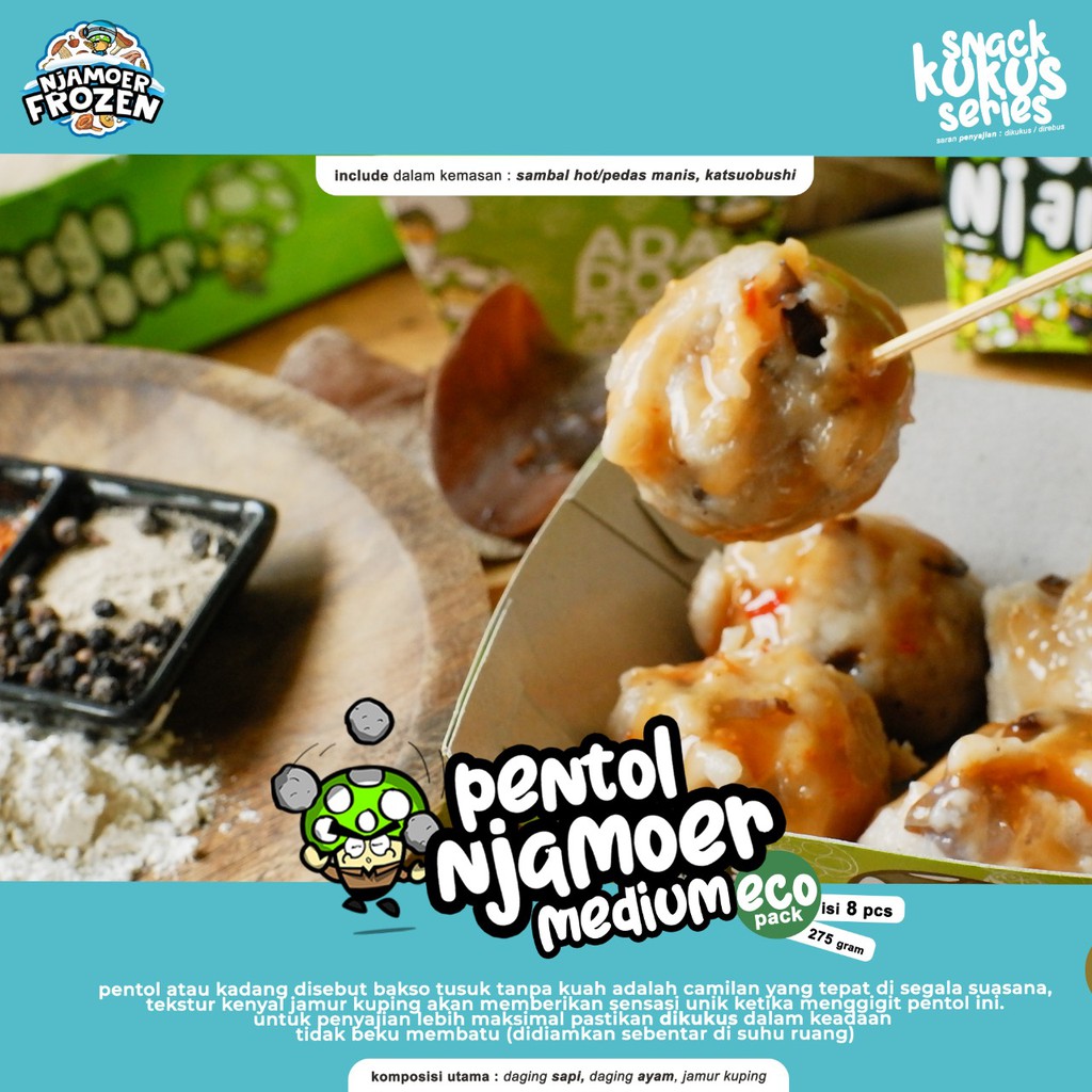 

PENTOL NJAMOER MEDIUM SIZE (8pcs) ( Jamur Kuping )