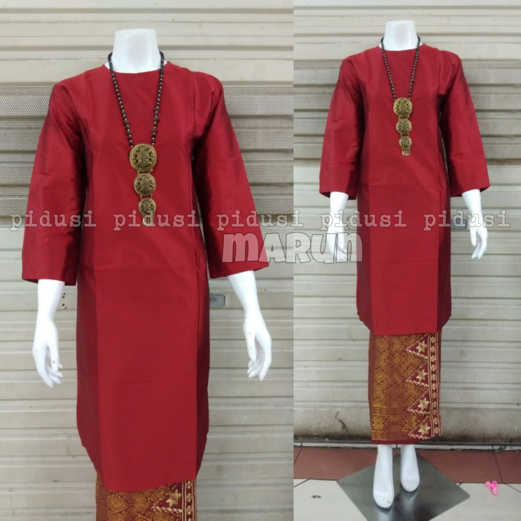 TERBARU SET TUNIK TAFFETA DAN ROK SONGKET / SET TUNIK TAFFETA PREMIUM