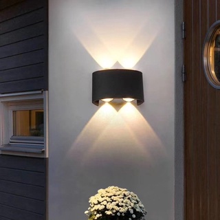 Lampu Dinding Taman Outdoor COB 2 MATA 4 MATA 6 MATA / LED Wall Light Minimalis 4X1W LAMPU TEMPEL COCOK UNTUK TEMBOK PILAR OUTDOOR INDOOR RUMAH