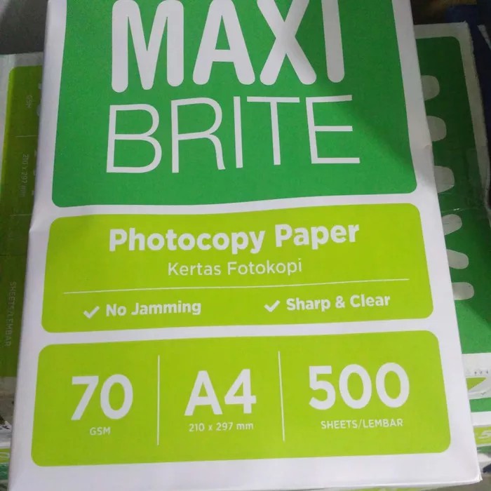 

kertas HVS A4 70 gr MAXI BRITE/dus