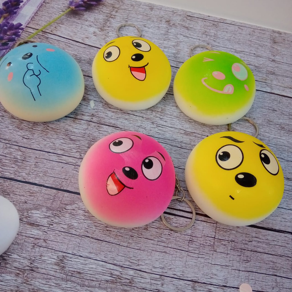 Mainan anak squizy LEMBUT WANGI SQUISHY MURAH EMOTION JUMBO BUN TOKOPELANGINICER