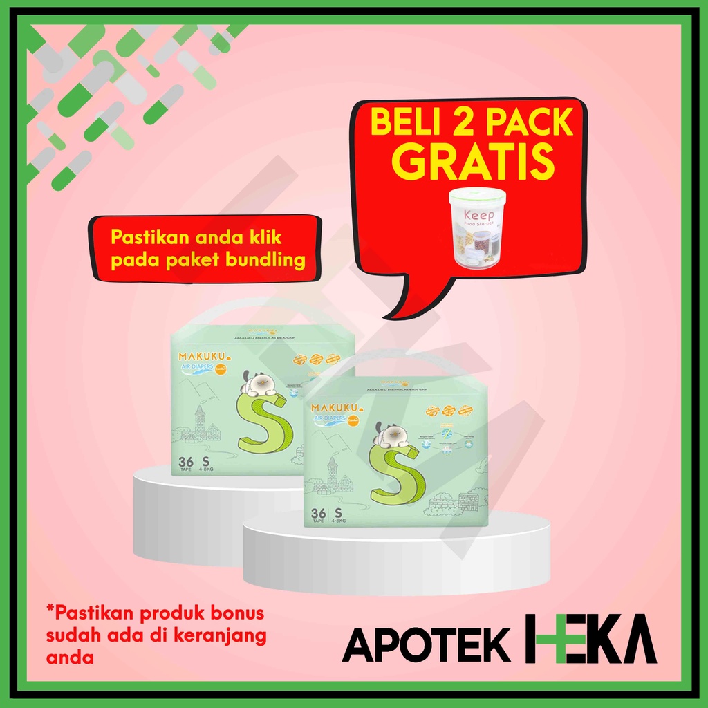 2 Pack Makuku Air Diapers Comfort Tape - Popok Bayi Perekat (SEMARANG)