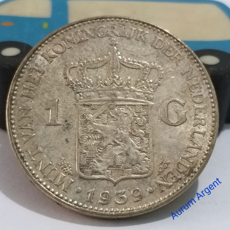 SWILH1G-21.. 1 PC KOIN ASLI 1 GULDEN WILHELMINA