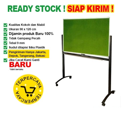 

Papan Pin Board / Soft Board SAKANA Bludru 90x120 cm ( Kaki )