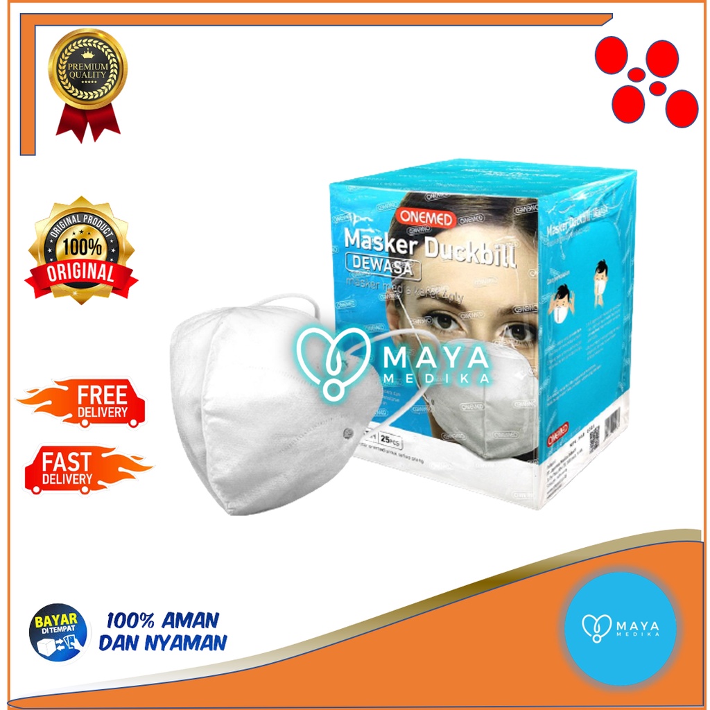 Masker Duckbill Dewasa Onemed - Box isi 25