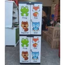 LEMARI PAKAIAN PLASTIK SERBAGUNA EXEL AKAKO 4 SUSUN 2 PINTU EKSEL LEMARI MURAH CIMAHI BANDUNG ANIMAL