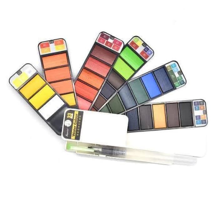 

SUPERIOR SOLID WATERCOLOR POCKET 33 COLOR / CAT AIR 33 WARNA
