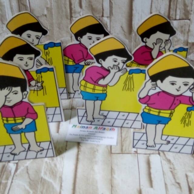 Mainan Edukasi Anak/ APE TK PAUD / Peraga Wudhu Laki-Laki