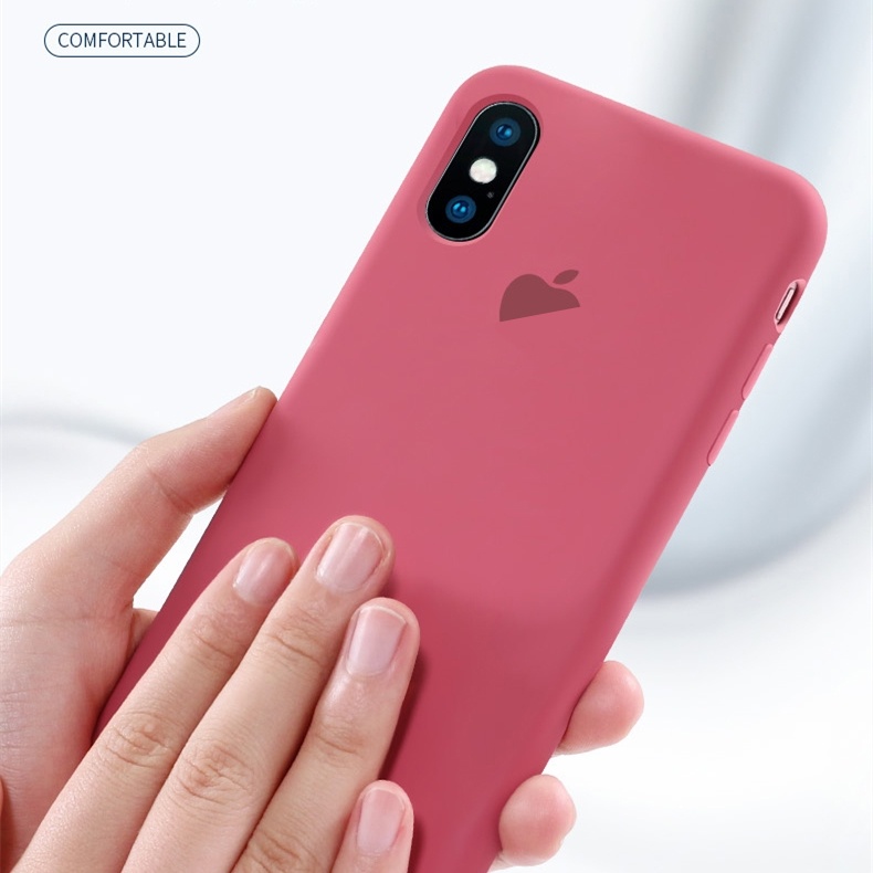 Liquid TPU Case untuk iPhone 7 Plus 8 Plus 11 Pro Max Flocking Layer Inner