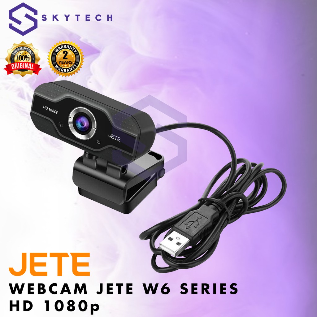 WEBCAM LAPTOP EKSTERNAL JETE W6 HD 1080p ORIGINAL GARANSI RESMI