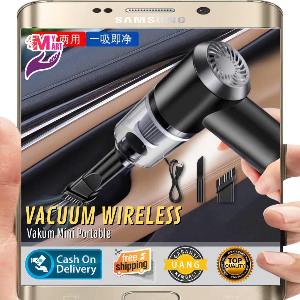 Vakum Wireless Cleaner Portable Mini - Vakum Debu Mobil - Vakum Debu Rumah