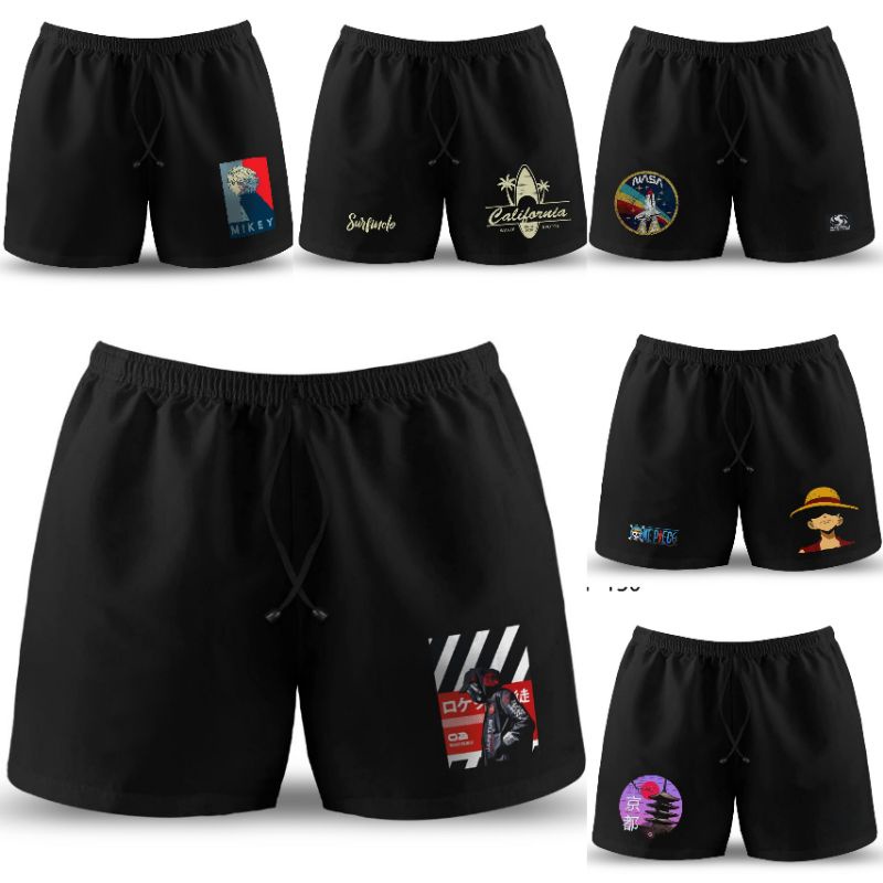 BISA COD CELANA BOXER PRIA BLACK DTF PREMIUM QUALITY DALAMAN KOLOR BOXSER PANTAI DISTRO SURFING S1