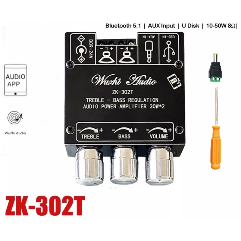 ZK302T Wuzhi Aidio original 2x30Watt