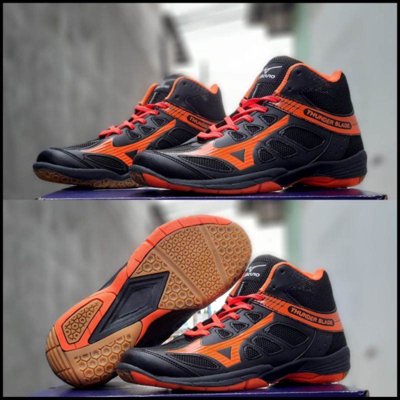 Sepatu Volly Mizuno Thunder Blade Sepatu Badminton Anti licin Sol karet size :39-44