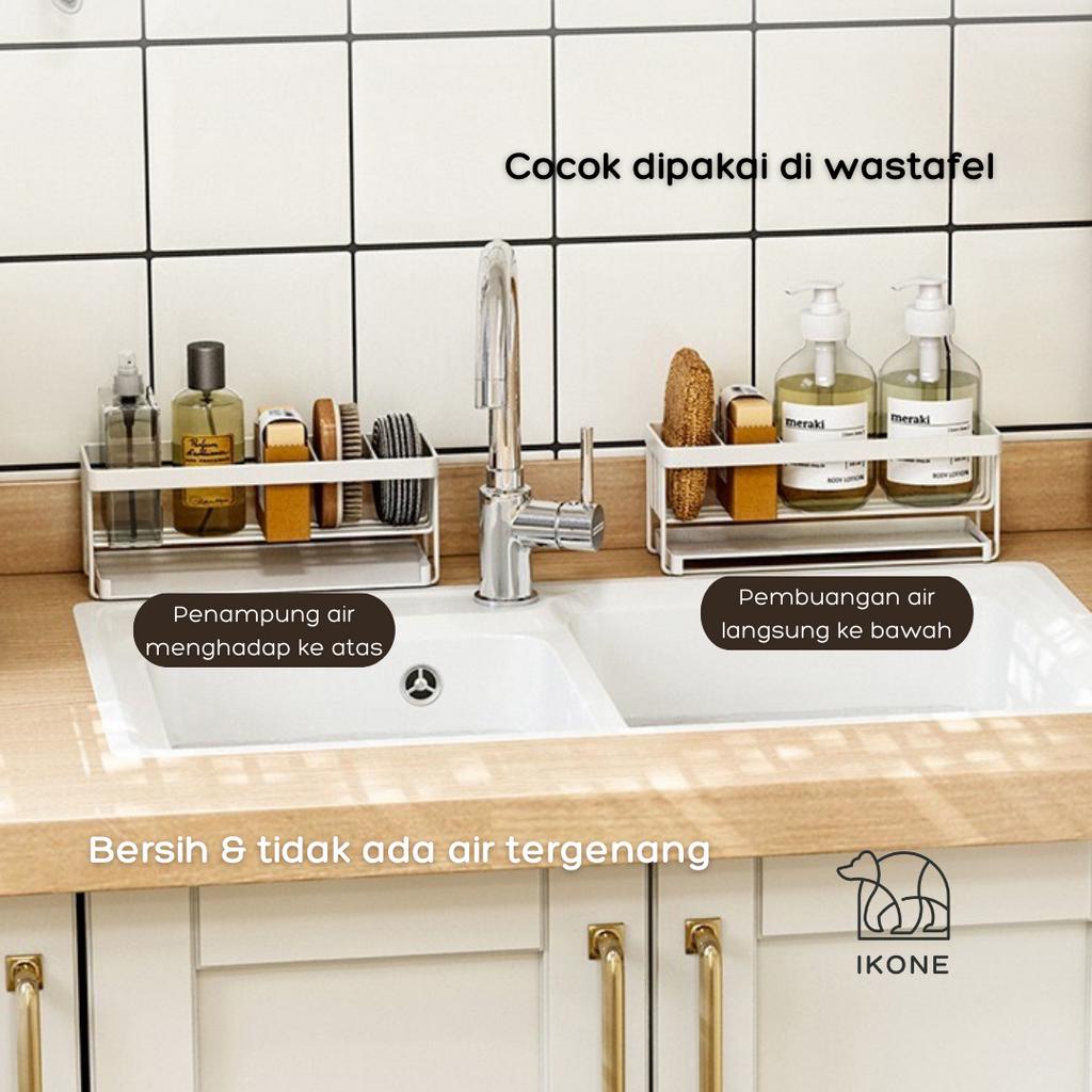 【IKONE】KIKO Rak Sabun Dapur Rak Sponge Cuci Piring Nordic Style Anti Karat Berkualitas Rak Serbaguna Rak Kamar Mandi