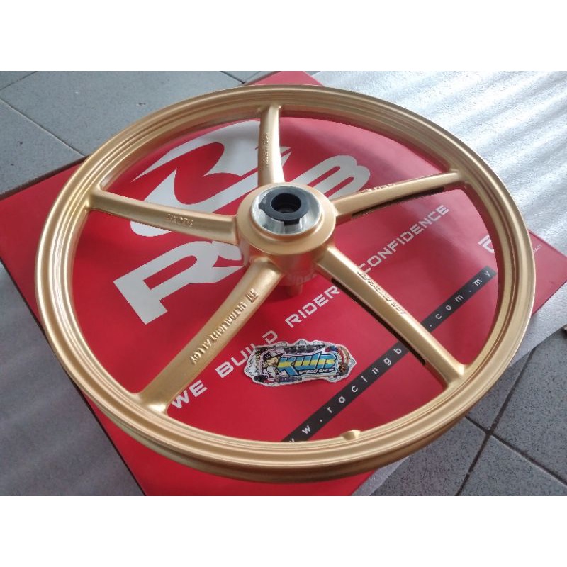 velg veleg RCB racing boy gold SP522 set depan belakang 140 dan 160 ring 17 Jupiter Z Vega ZR R new VELG RCB DEPAN 120/SP522/PALANG 5/MIO/JUPI/MX/VEGA