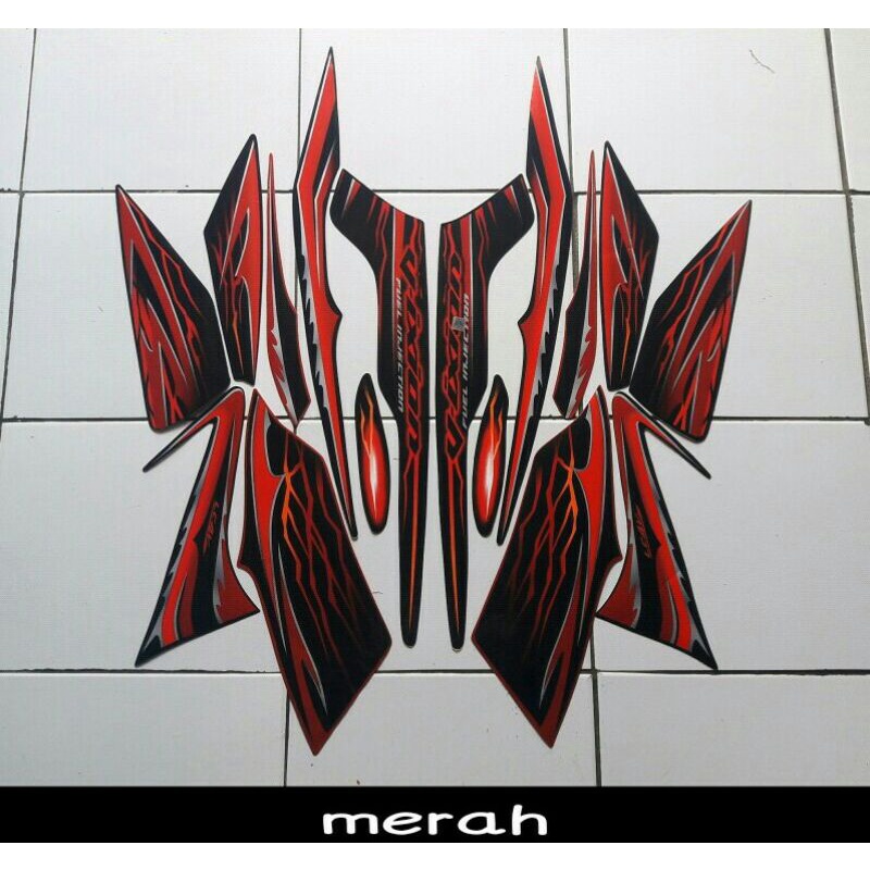 sticker vixion old striping motor yamaha vixion old 2010 merah ungu gold berkualitas terlaris