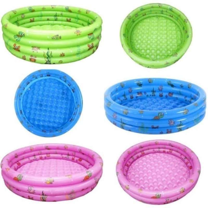 KOLAM RENANG BERMAIN ANAK / KOLAM MANDI BOLA 3 RING OUTDOOR INDOOR  KOLAM RUBBER SWIMMING POOL VA266