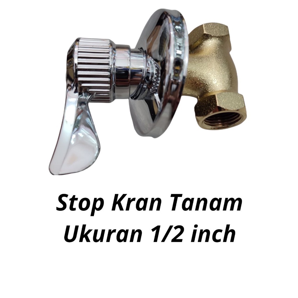 Paket Wall Shower Tanam 10cm dan Stop Kran Tanam Engkol Kuningan