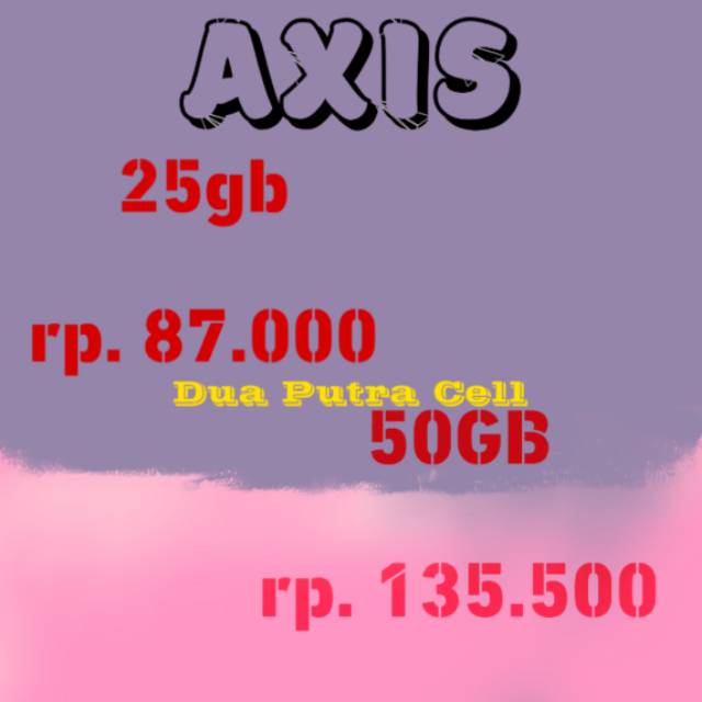 Voucher AXIS 25GB DAN 50GB