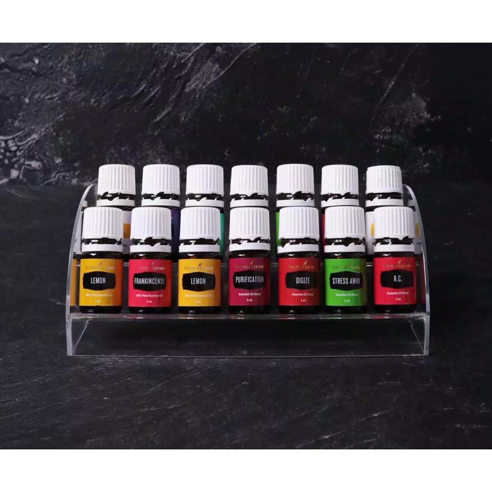 Kana Rak Essential Oil | Size 14 Pcs | Tempat Essential Oil Akrilik | Organizer Akrilik