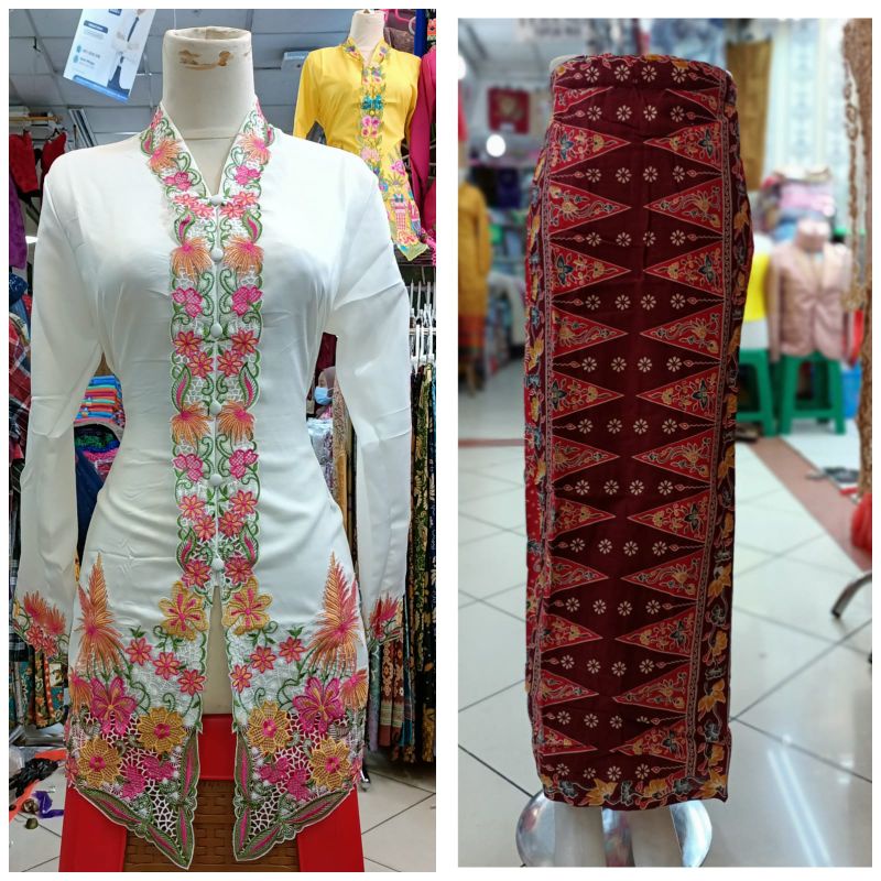 READY,,SETELAN KEBAYA BORDIR/KEBAYA MODERN/KEBAYA BETAWI/ROK TUMPAL