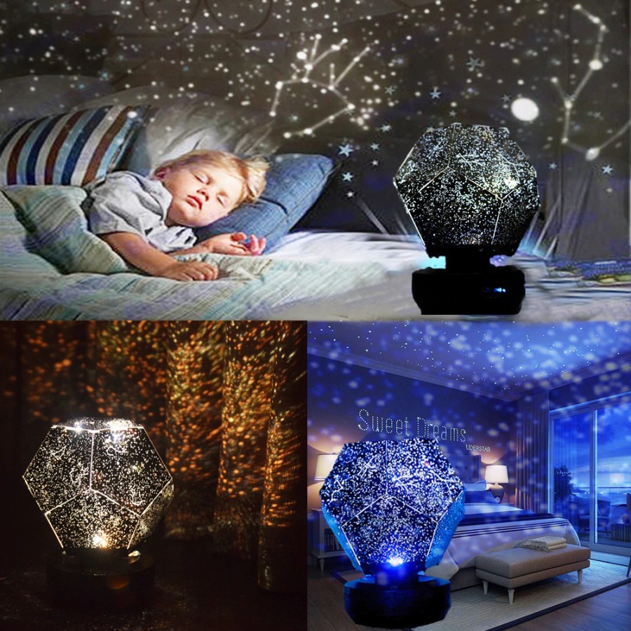 Lampu Proyektor LED Model Starry Night Sky with Remote Control - OU3 - Black