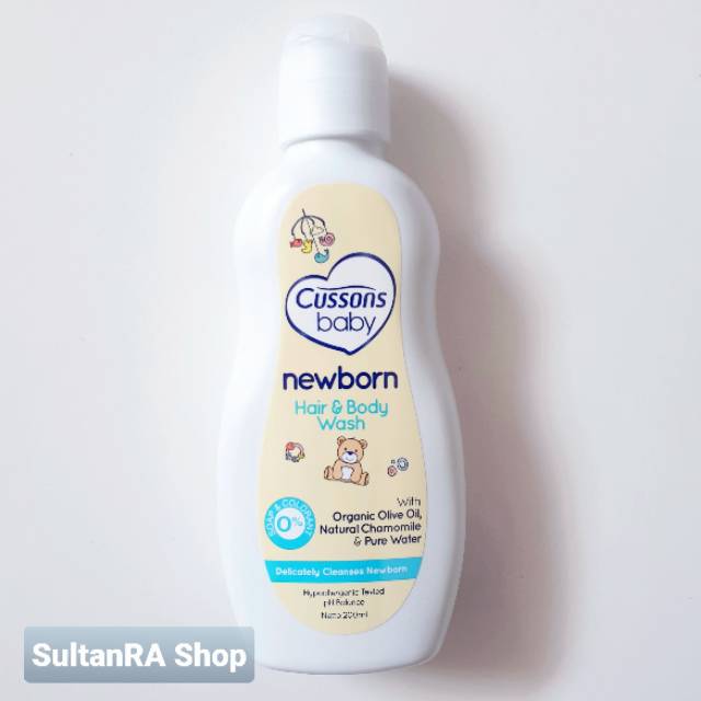 Cussons Baby NEWBORN Hair &amp; Body 200 ml | 100ml | Shampo Sabun Cair Bayi Delicately Cleanses Newborn