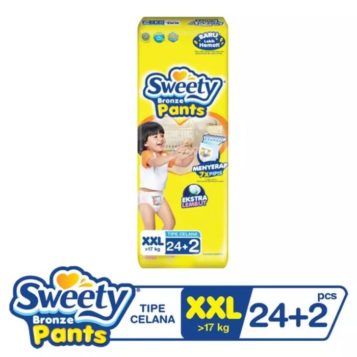 Sweety Bronze Pants XXL24 Diapers - Popok Celana Sekali Pakai