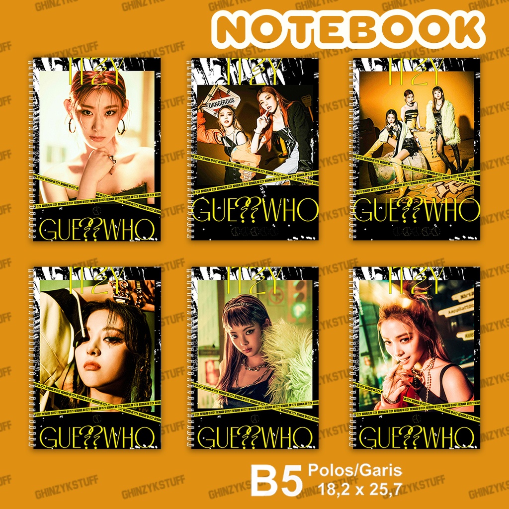 

Notebook KPOP ITZY Guess Who Night Ver Ukuran B5 18,2 x 25,7 cm