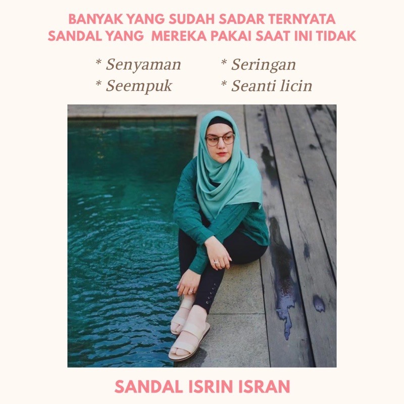 ( LINEA  ETALASE 2 ) Sandal Wanita Slip On Teplek Tali Nyaman ISRIN ISRAN