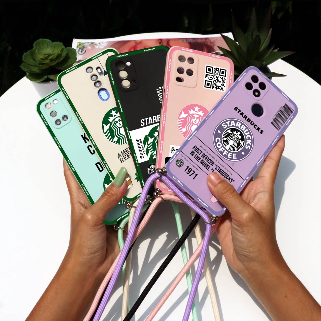 [M12] SoftCase Macaron Tali Sling Oppo A15 A16 A76 A54 A12 A5S A53 A33 A16E A16K RENO 4 4F 5 5F 6 7