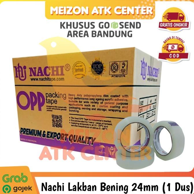 

KHUSUS GOSEND!! Lakban Bening 1 inch Nachi / OPP Tape / Naci (PER DUS)