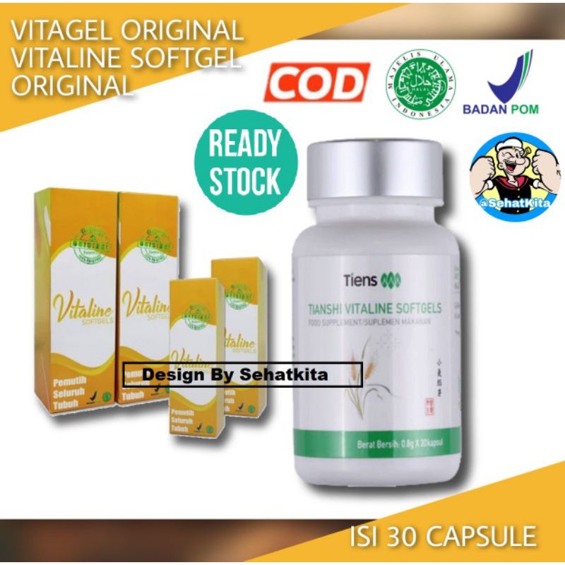 Tiens VITALINE SOFTGEL / VITAGEL Original isi 30 Kapsul