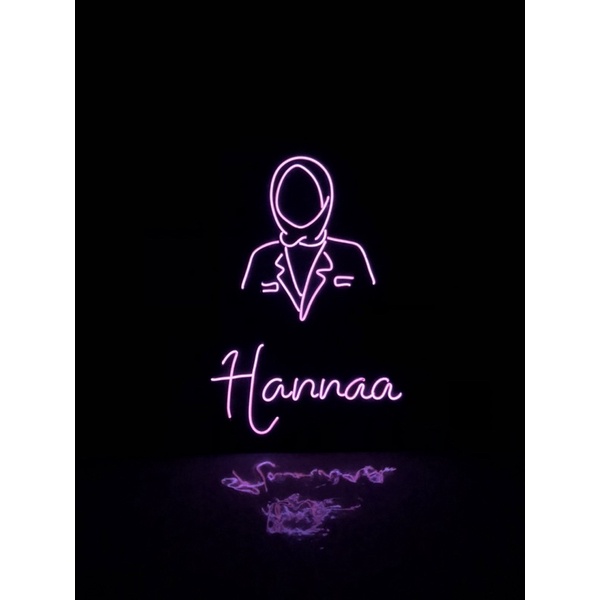 CUSTOM HIASAN NEON EL WIRE (size 20x30 cm)