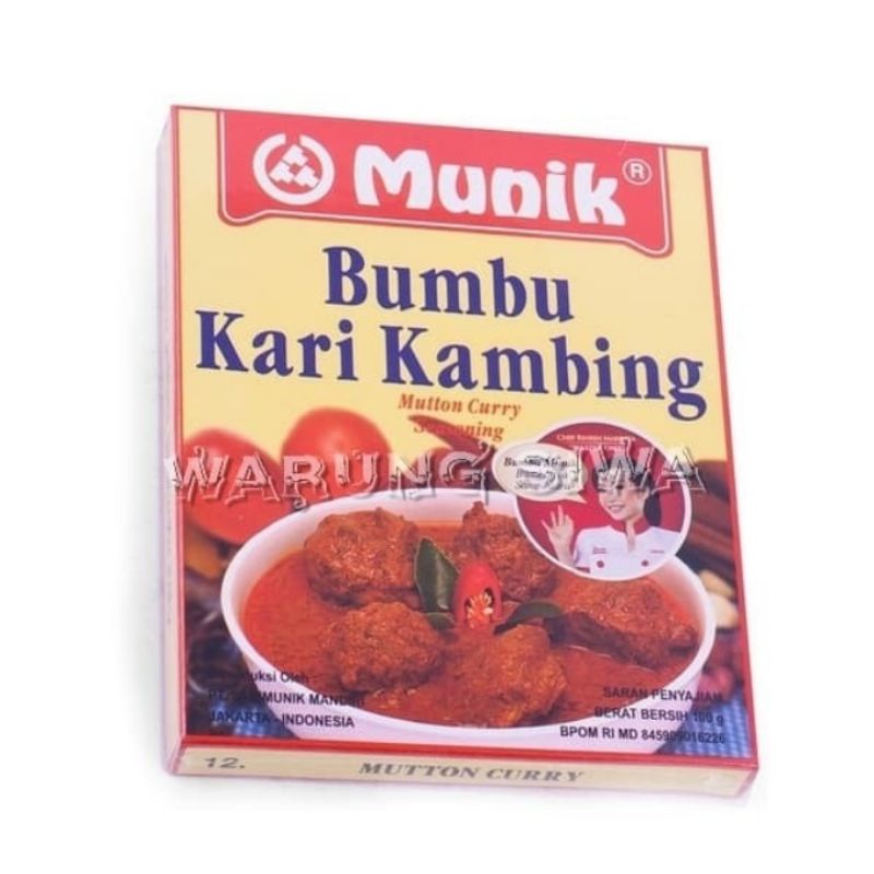 

munik bumbu kari kambing -mutton curry seasoning 100 gram