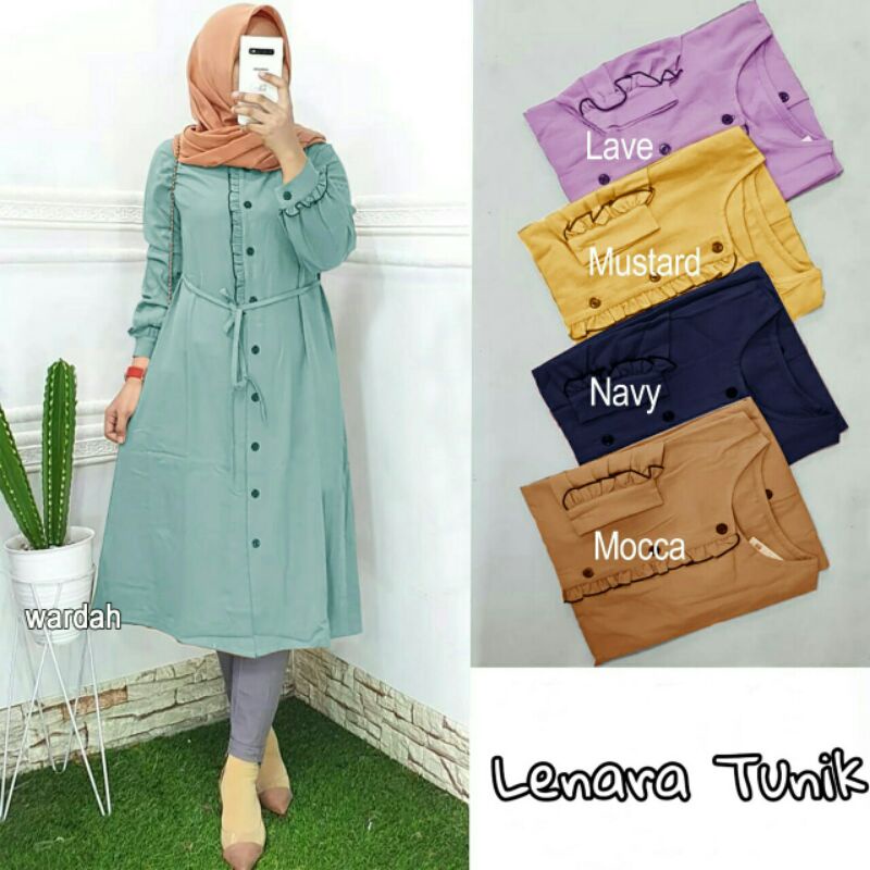 Atasan Muslim Top Lenara Moscrepe Tunik