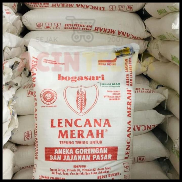 

TERBARUU!! Tepung Terigu LENCANA MERAH 25 Kg COD