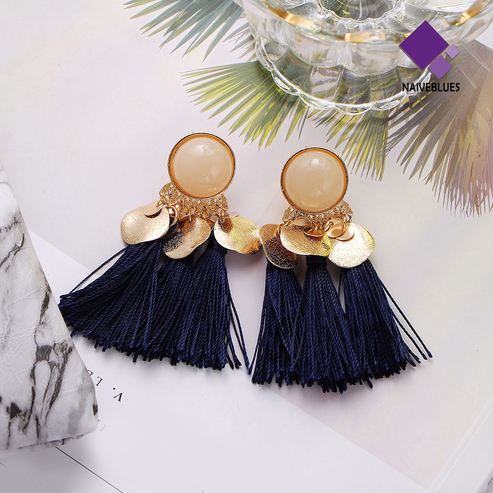 Anting Rumbai Menjuntai Gaya Bohemian Untuk Wanita