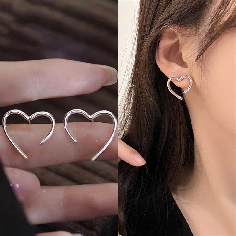 Anting Stud Hias Kristal Mutiara Gaya Hip Hop Korea Untuk Wanita