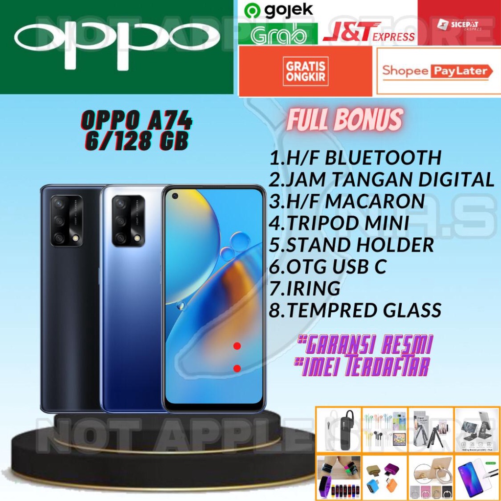 OPPO A74 RAM 6/128GB NEW BARU GARANSI RESMI