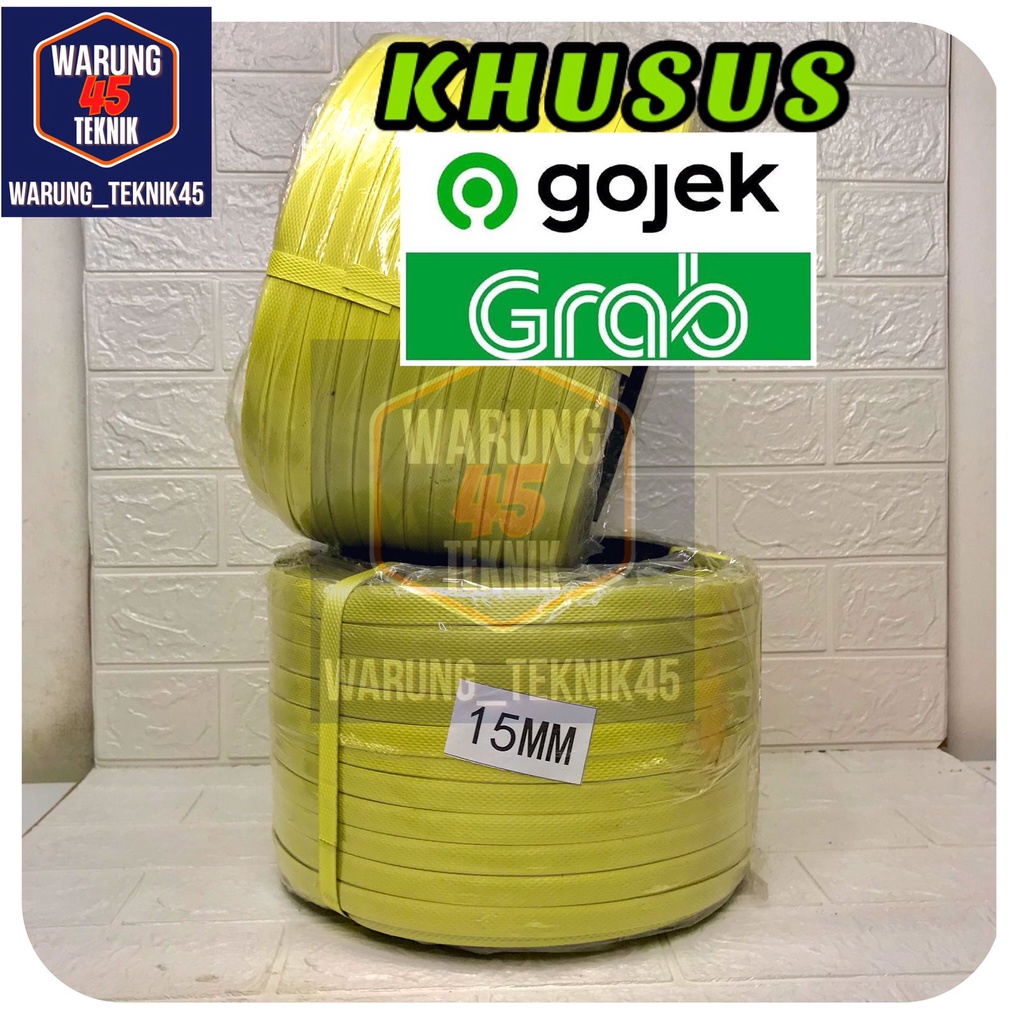 GOJEK GRAB | strapping straping band 15 mm berat 7kg tali kuning