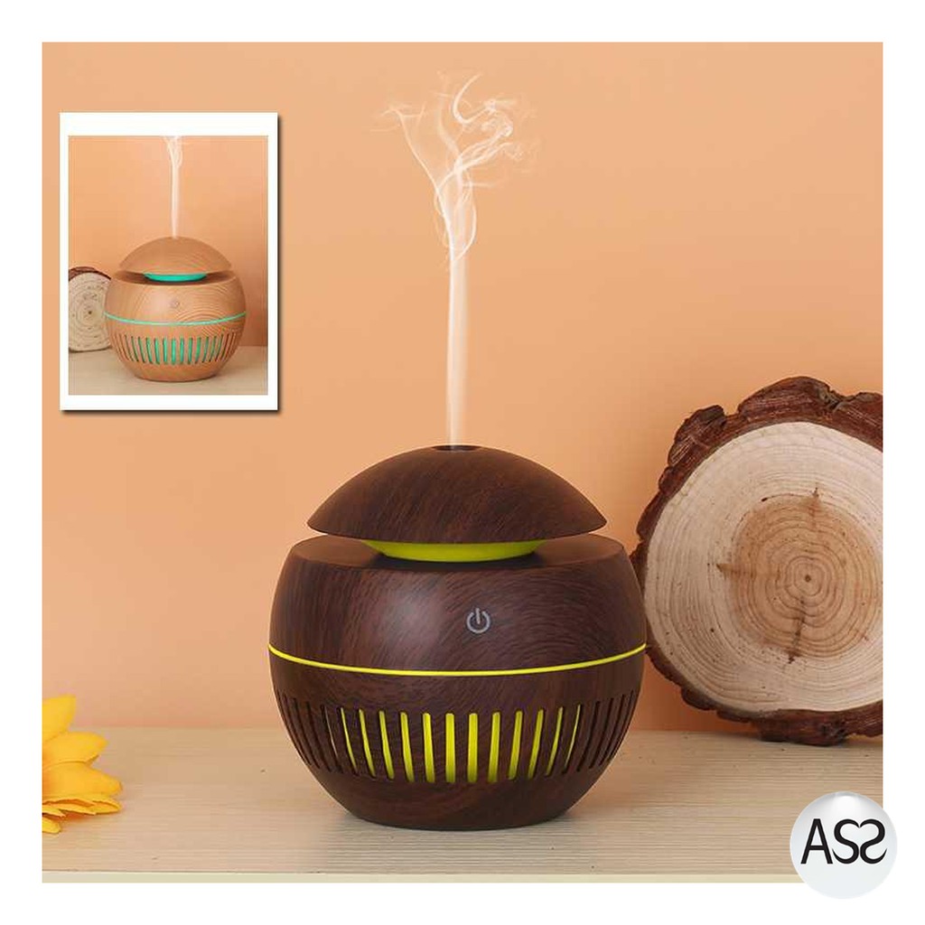 ASS Shop - Taffware Ultrasonic Humidifier Aroma Essential Oil Wood 130ml