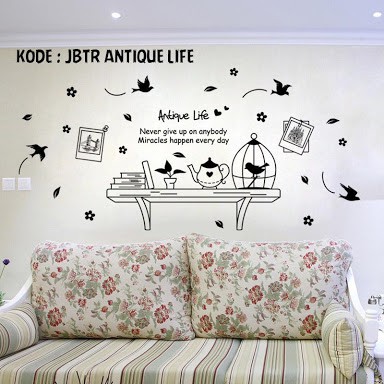 RELIZA WALLSTICKER / STIKER DINDING ANTIQUE LIFE DAPUR KITCHEN BINGKAI FOTO SANGKAR XL8199